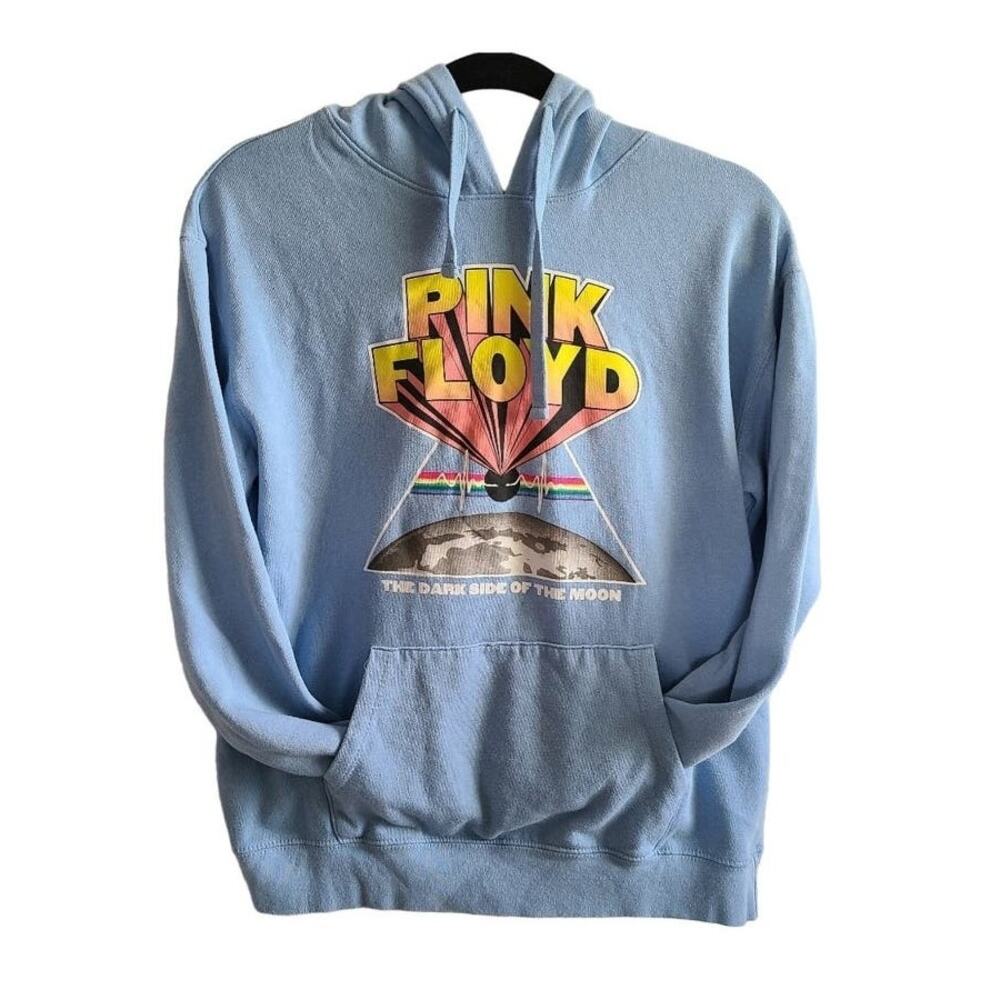 Pink Floyd Freeze New York Dark Side Of The Moon Blue Hoodie Size Large